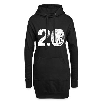 20 Auto Motorsport - Sweat-shirt à capuche long Femme - noir - Devant