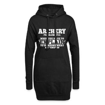 Bogenschießen Archery - Hoodie-Kleid - Schwarz - Vorne