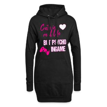 Gamer Girl Zocker Mädchen Gamepad Videospiele - Hoodie-Kleid - Schwarz - Vorne