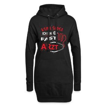 Keine Sorge ich bin fast Arzt Medizin Student - Hoodie-Kleid - Schwarz - Vorne