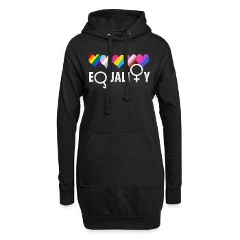 Égalité des drapeaux LGBTQ - LGBTQ - Sweat-shirt à capuche long Femme - noir - Devant