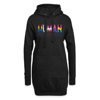 Drapeau LGBTQ humain - LGBTQ - Sweat-shirt à capuche long Femme - noir - Devant