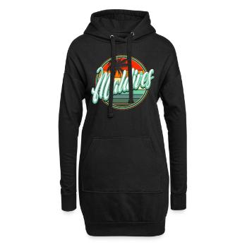 Sommerstrandurlaub - Malediven - Hoodie-Kleid - Schwarz - Vorne