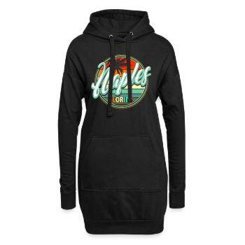 SommerStrandurlaub - Neapel - Hoodie-Kleid - Schwarz - Vorne