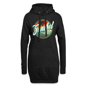 Sommerstrandurlaub - Sanibel Island - Hoodie-Kleid - Schwarz - Vorne