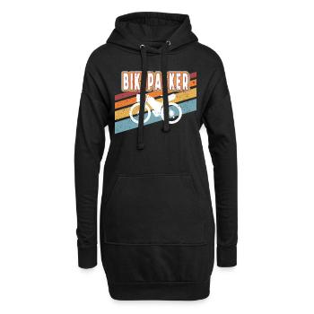 Fahrrad Bikepacking Radfahren Abenteuer Geschenk - Hoodie-Kleid - Schwarz - Vorne
