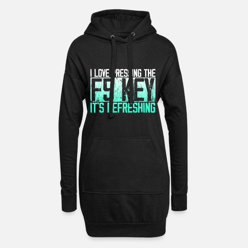 Lustiger Informatiker Spruch - Hoodie-Kleid - Schwarz