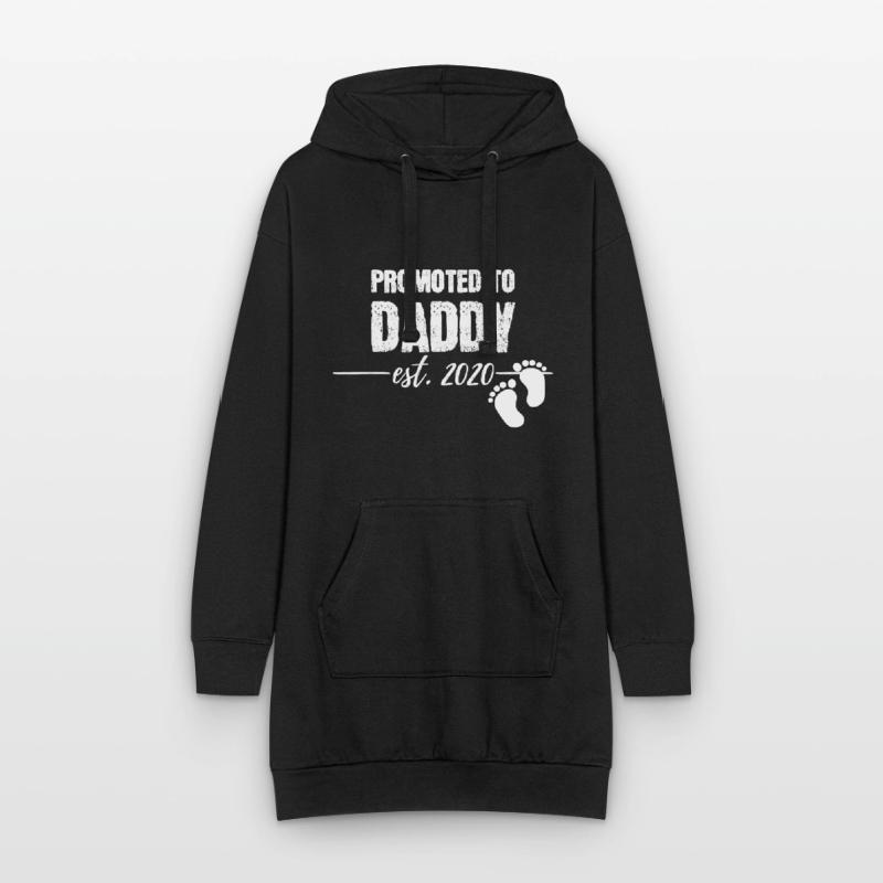 Befördert zu Papa 2020 Bald wird Papa Ehemann Geschenk Hoodie-Kleid