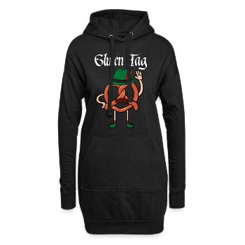 Gluten Tag - Hoodie-Kleid - Schwarz - Vorne