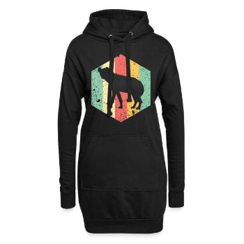 Hyäne - Hoodie-Kleid - Schwarz - Vorne