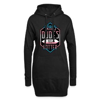 Trans Dudes sont plus chauds - Sweat-shirt à capuche long Femme - noir - Devant