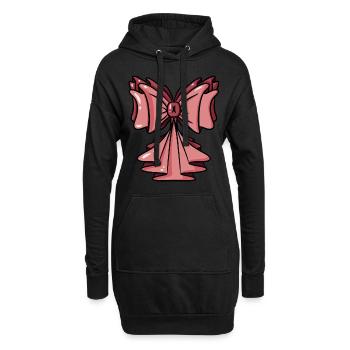 Bow Pink Pink - Gift Bow Gift - Sweat-shirt à capuche long Femme - noir - Devant