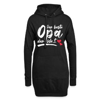 Der beste Opa der Welt - Hoodie-Kleid - Schwarz - Vorne