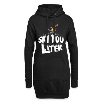 Ski You Later Elch Skiurlaub Apres Ski Shirt - Hoodie-Kleid - Schwarz - Vorne