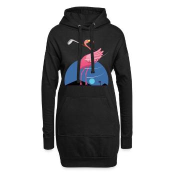 Flamingo, Flamingo flamazing Flamingo, rosa - Hoodie-Kleid - Schwarz - Vorne