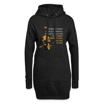 luther, luther blk, j'ai un rêve - Sweat-shirt à capuche long Femme - noir - Devant