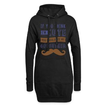 Pate, Pate Onkel, Geburtstag - Hoodie-Kleid - Schwarz - Vorne