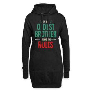 Geschwister, Geschwister älteste, mittleres Kind - Hoodie-Kleid - Schwarz - Vorne