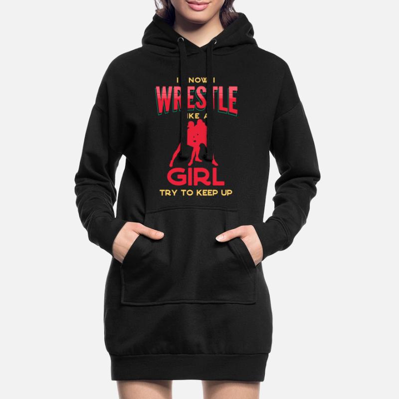 Lutte, Lutter, Lutteurs, Lutteurs Sweat-shirt à capuche long Femme