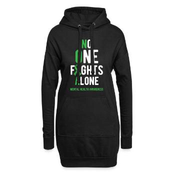 Santé mentale, santé mentale - Sweat-shirt à capuche long Femme - noir - Devant