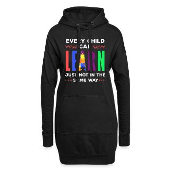 Enseignement spécial enseignants, pédagogie spécialisée - Sweat-shirt à capuche long Femme - noir - Devant