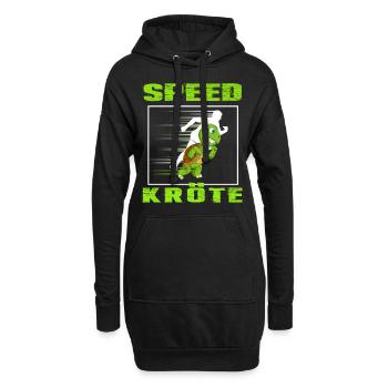 runner schildkröte speed kröte läuft leichtathlet - Hoodie-Kleid - Schwarz - Vorne