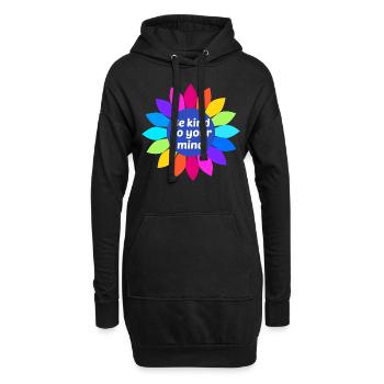 Be kind to your mind - Hoodie-Kleid - Schwarz - Vorne