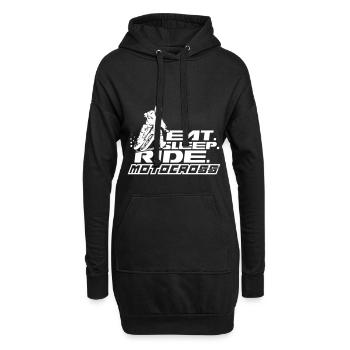 Eat Sleep Ride Motocross - Hoodie-Kleid - Schwarz - Vorne