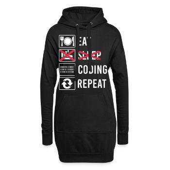 Coding Code Programmieren Geschenk Lustig Spruch - Hoodie-Kleid - Schwarz - Vorne