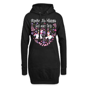 GROßE LIEBLINGSSCHWESTER - Hoodie-Kleid - Schwarz - Vorne