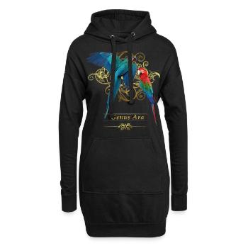 Aras - Hoodie-Kleid - Schwarz - Vorne