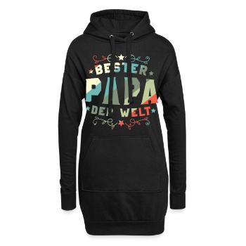 Bester Papa Der Welt Bester Papa - Hoodie-Kleid - Schwarz - Vorne