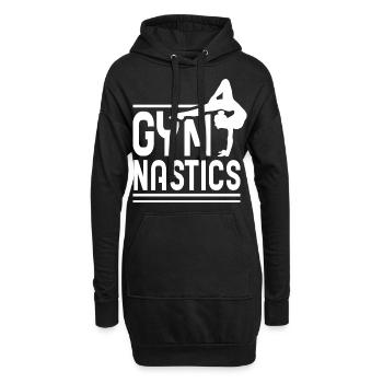 Gymnastik Turnerin Gymnast Gymnastin Turnen - Hoodie-Kleid - Schwarz - Vorne