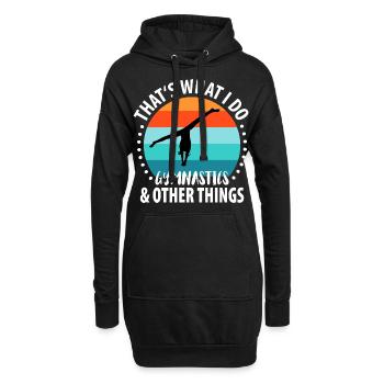 Gymnaste Handstand gymnastique gymnastique gymnastique - Sweat-shirt à capuche long Femme - noir - Devant