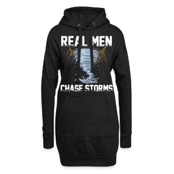 Chasseurs de tempêtes - Sweat-shirt à capuche long Femme - noir - Devant