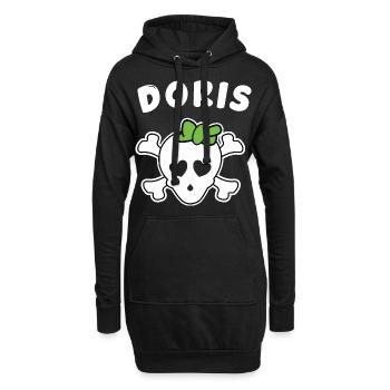 Pirate Doris Design pour les filles et les femmes - Sweat-shirt à capuche long Femme - noir - Devant