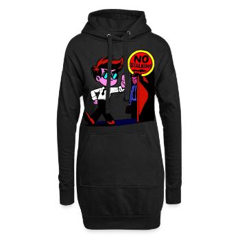 Pas de harcèlement - Sweat-shirt à capuche long Femme - noir - Devant