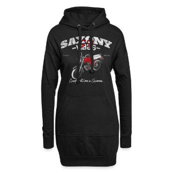 Saxony Vibes - Grimma Vibes - S50 - S51 - Simson - Sweat-shirt à capuche long Femme - noir - Devant