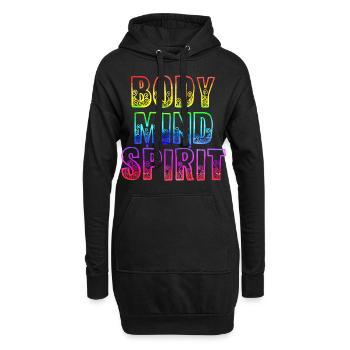 yoga 9 body mind spirit - Hoodie-Kleid - Schwarz - Vorne