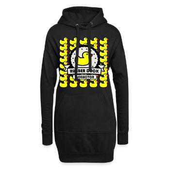 Lustige Ente Sammler Quietscheenten Rubber Duck - Hoodie-Kleid - Schwarz - Vorne