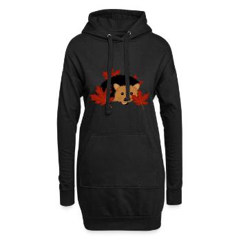 Automne - Sweat-shirt à capuche long Femme - noir - Devant