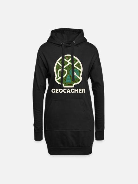 Geocacher Geocaching - Hoodie Dress - black