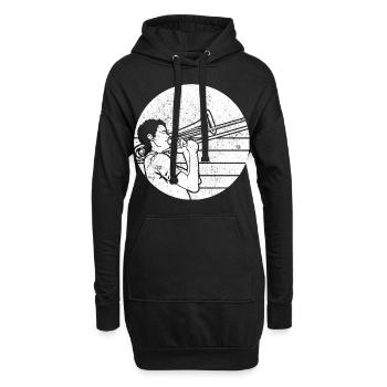 Trombone - Sweat-shirt à capuche long Femme - noir - Devant