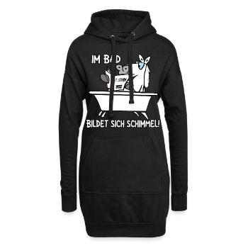 Im Bad bildet sich Schimmel - Hoodie-Kleid - Schwarz - Vorne
