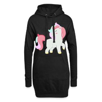 Licorne - licorne - Sweat-shirt à capuche long Femme - noir - Devant
