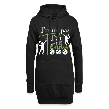 I Can't I Have Tennis 🎾 - Hoodie Dress - black - Front