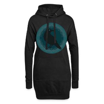 Rabe Keltisch - Hoodie-Kleid - Schwarz - Vorne