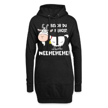 Bevor du fragst - Hoodie-Kleid - Schwarz - Vorne