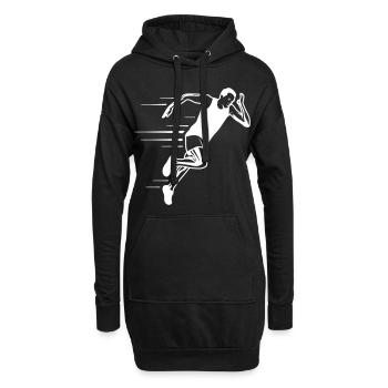 Running Silhouette Marathon Course - Sweat-shirt à capuche long Femme - noir - Devant
