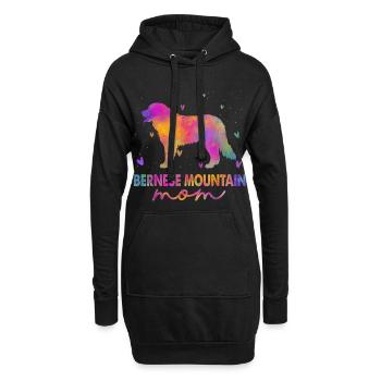 Maman bernoise - Sweat-shirt à capuche long Femme - noir - Devant